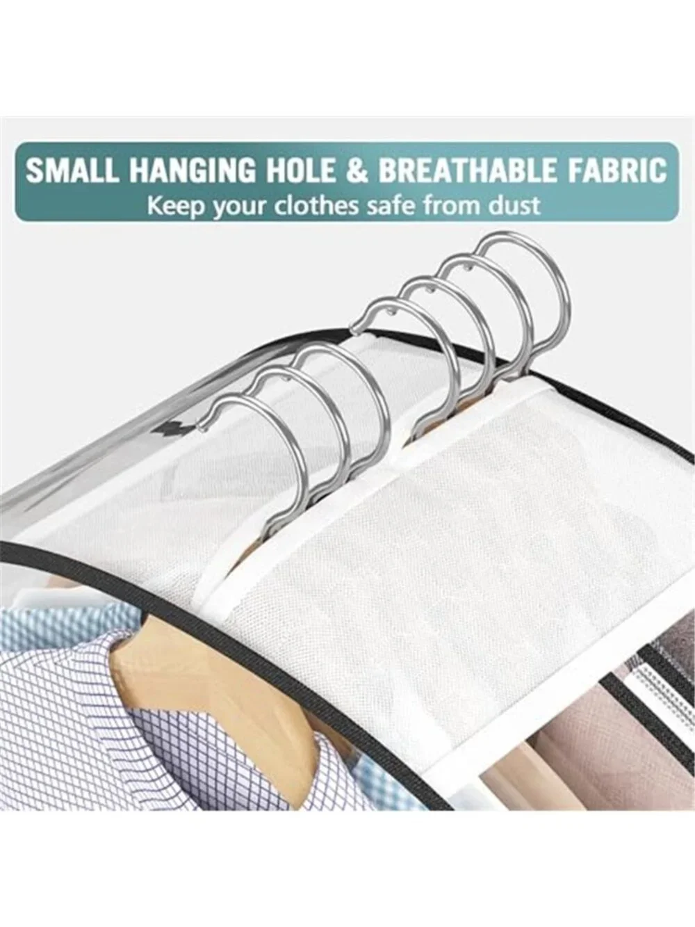 Clear Garment Bags Hanging Suit Coat Storage Closet Dust Cover 40 Inch 4 Pack
